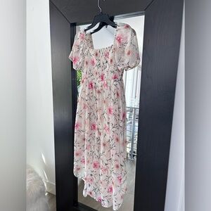 Floral summer asymmetrical dress size small